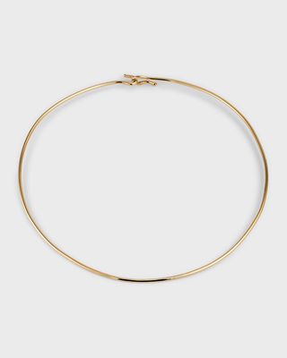 18K Yellow Gold Polished Wire Collar