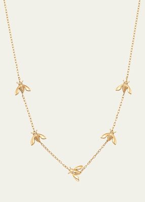 18K Yellow Gold Queen Bee Extra Petite 5-Station Necklace