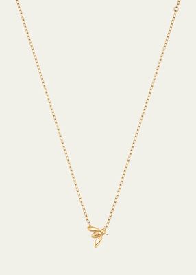 18K Yellow Gold Queen Bee Extra Petite Pendant Necklace, 16"L