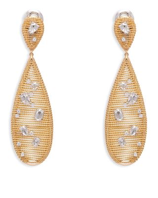 18k Yellow Gold Renaissance Diamond Pear Drop Earrings