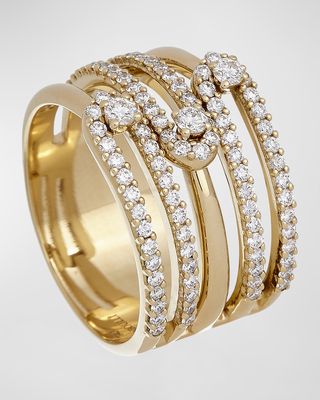 18K Yellow Gold Ring with Diamonds