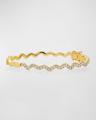 18k Yellow Gold Rio Diamond Bangle Bracelet