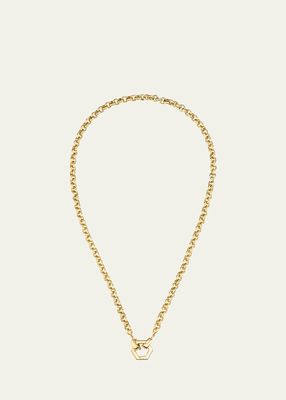 18k Yellow Gold Rolo Chain Foundation Necklace