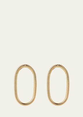18K Yellow Gold Short Chain Earrings