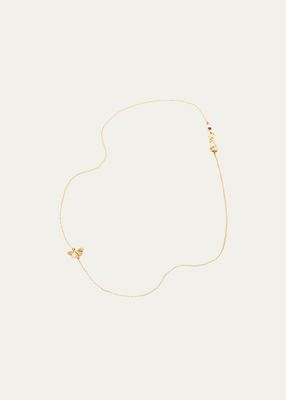 18K Yellow Gold Single Migration Butterfly Necklace