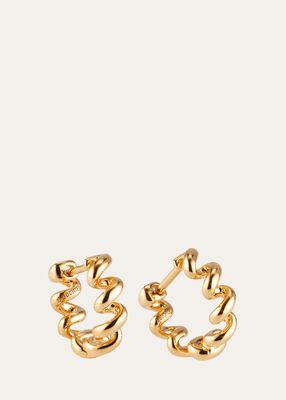 18k Yellow Gold Slinkee Huggie Earrings