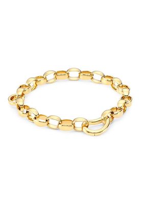 18K Yellow Gold Small Drop-Clasp Bracelet