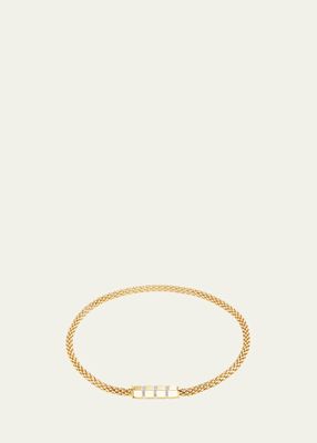 18K Yellow Gold Stella Diamond Bar Necklace