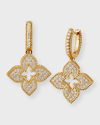18K Yellow Gold Venetian Princess Diamond Drop Earrings