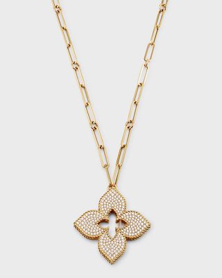 18K Yellow Gold Venetian Princess Diamond Necklace, 33"L