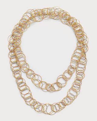 18K Yellow Gold, White Gold and Rose Gold Hawaii Necklace
