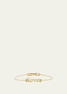 18K Yellow Gold Wire Love Bracelet