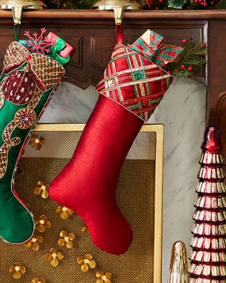 19" Classic Christmas Tartan Plaid Cuff Stocking