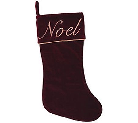 19" x 8" Noel Collection Stocking by Vickerman