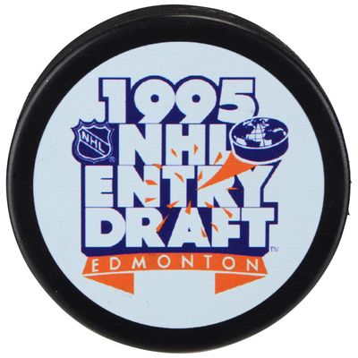 1995 NHL Draft Unsigned Draft Logo Hockey Puck