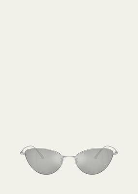 1998c Mirrored Steel Butterfly Sunglasses
