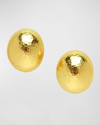 19k Gold Disc Earrings
