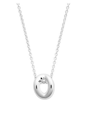 1G Polished Sterling Silver Entrelacs Pendant & Chain Necklace