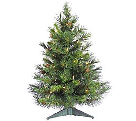 2' Cheyenne Pine Dura-Lit Christmas Tree by Vic kerman
