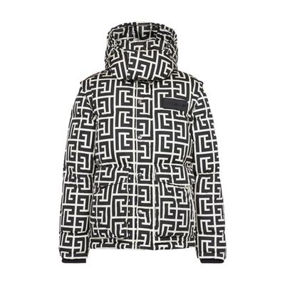 2-In-1 nylon quilted jacket with maxi Balmain monogram