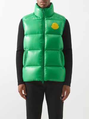 2 Moncler 1952 - Sumido Logo-patch Quilted Down Gilet - Mens - Green