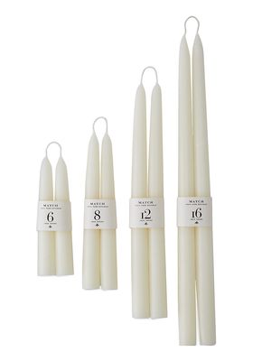 2-Piece 8'' Tapered Candlestick Set - Ivory - Ivory