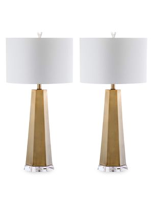 2-Piece Auster Table Lamp Set - Brass Gold - Brass Gold