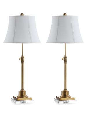 2-Piece Callen Table Lamp Set - Clear Brass