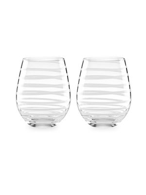 2-Piece Charlotte Street Stemless White Wine Glasses Set - White - White