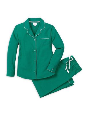 2-Piece Flannel Pajama Set - Green - Size XS