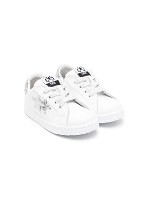 2 Star Kids star-patches glitter-detailing sneakers - White