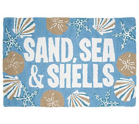 2' x 3' Sand Sea & Shells Rug by Valerie