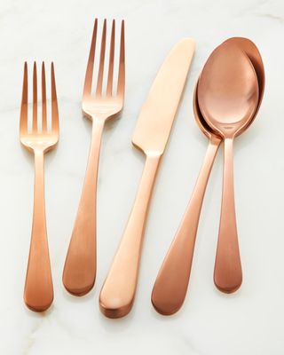 20-Piece Mirabella Satin Copper Flatware Set