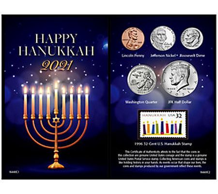 2021 Hanukkah Greeting Coin Card