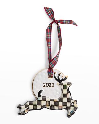 2022 Courtly Check Stag Christmas Ornament