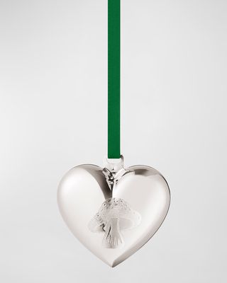 2023 Palladium-Plated Heart Ornament