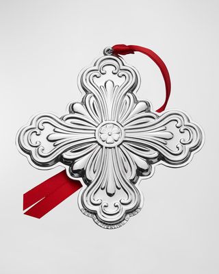 2023 Sterling Silver Cross Christmas Ornament, 10th Edition