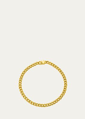 20K Gold Cuban Link Necklace with Star Closure