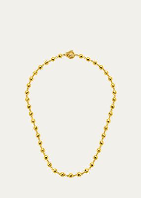 20K Hammered Ball Chain Necklace, 6mm