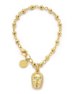 20k Small Gold Skull Pendant