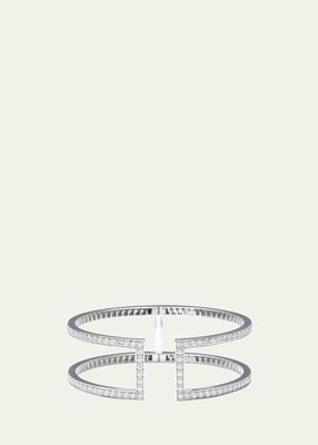 20mm Rectangular Pinpoint Cuff Bracelet with Diamonds