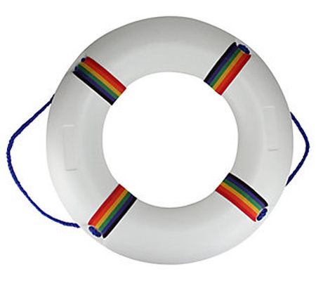 21" White and Blue Swimming Pool Safety Ring Bu oy