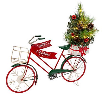 22-in L Metal Holiday Bicycle w/ B/O Lighted Tr ee by Gerson C