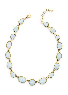 22K-24K Yellow Gold & Sleeping Beauty Turquoise Necklace
