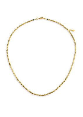 22K & 24K Yellow Gold Wheat Bead Necklace