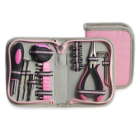 23 pc. Tool Set in Pink Canvas Case. by Bey-Ber k
