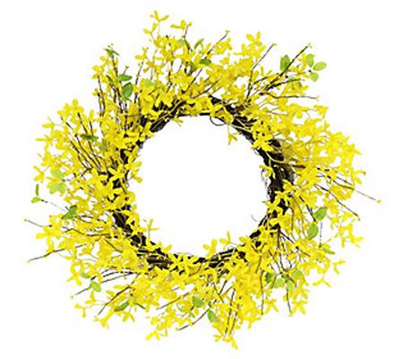 24" Artificial Yellow Jasmine Wreath