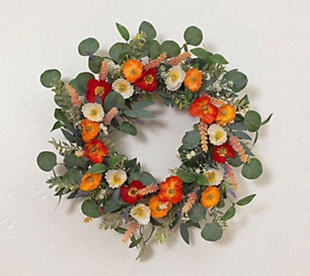 24-in D Mixed Spring Flower Wreath by Gerson Co