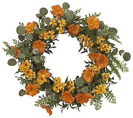 24-in D Spring Flower Wreath by Gerson Co