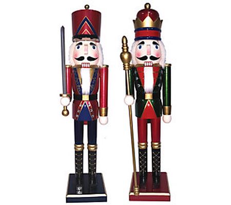 24" King & Guard Nutcracker Set of 2 by Santa's Workshop